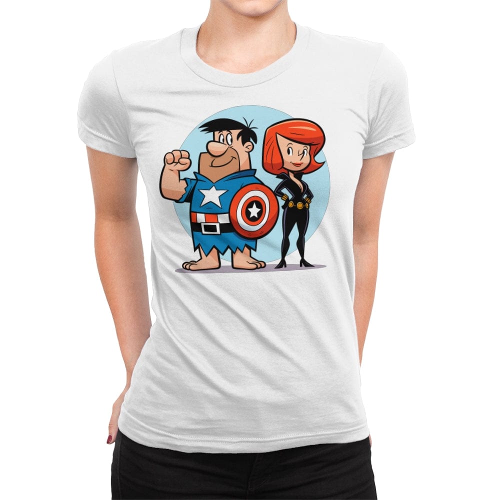 Rockvengers Assemble! - Womens Premium T-Shirts RIPT Apparel Small / White