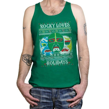 Rocky Loves Holidays - Ugly Holiday - Tanktop Tanktop RIPT Apparel