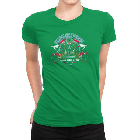 Rogers All-Star Gym Exclusive - Womens Premium T-Shirts RIPT Apparel Small / Kelly Green