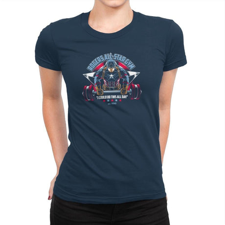 Rogers All-Star Gym Exclusive - Womens Premium T-Shirts RIPT Apparel Small / Midnight Navy