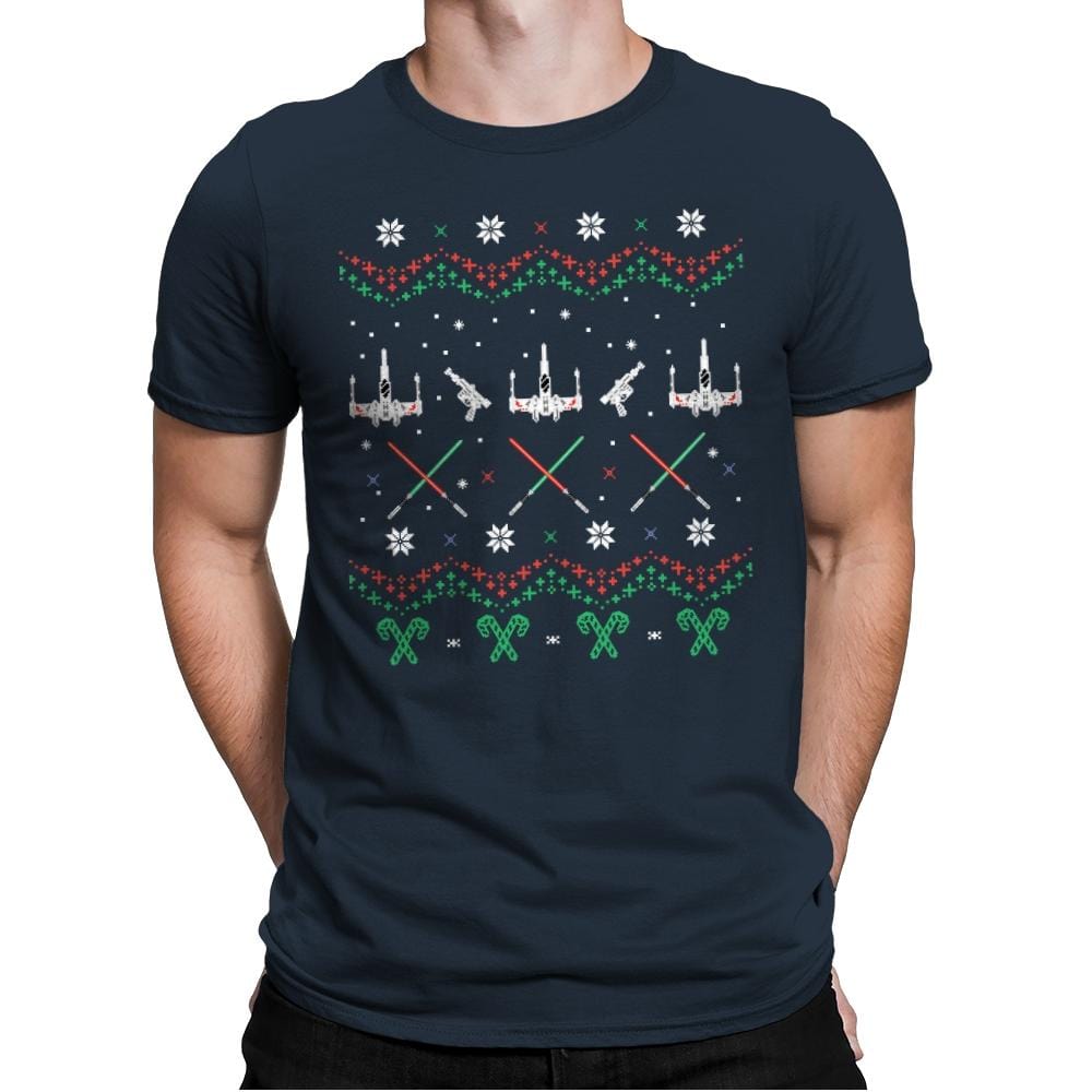 Rogue Christmas - Ugly Holiday - Mens Premium T-Shirts RIPT Apparel Small / Indigo