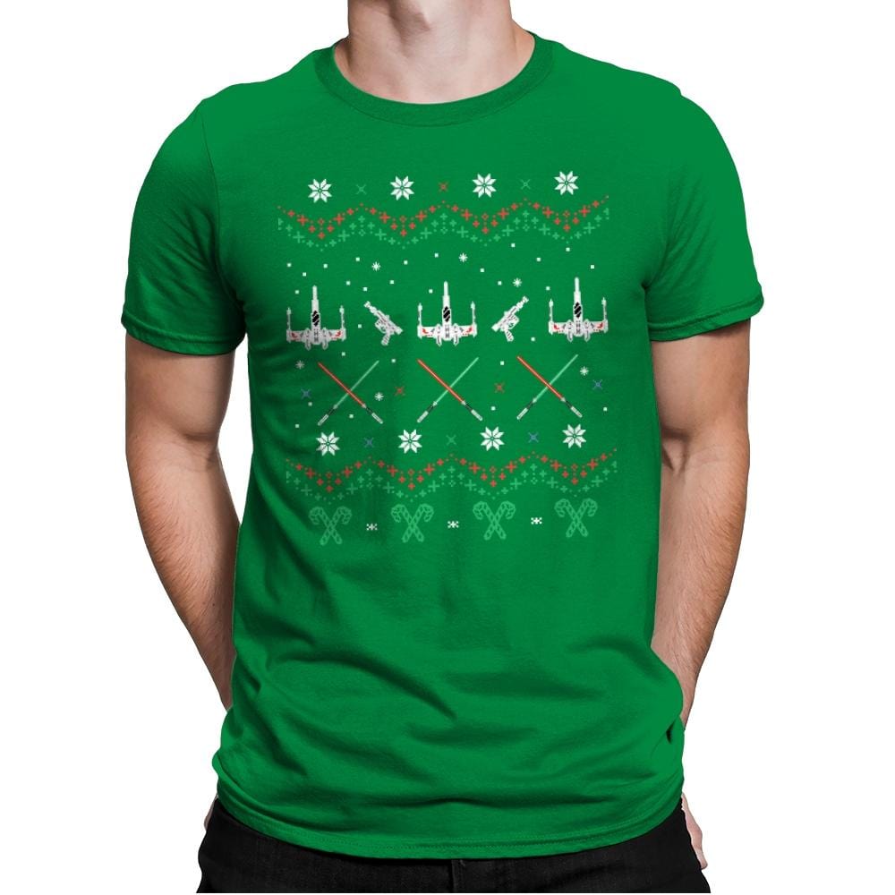 Rogue Christmas - Ugly Holiday - Mens Premium T-Shirts RIPT Apparel Small / Kelly Green