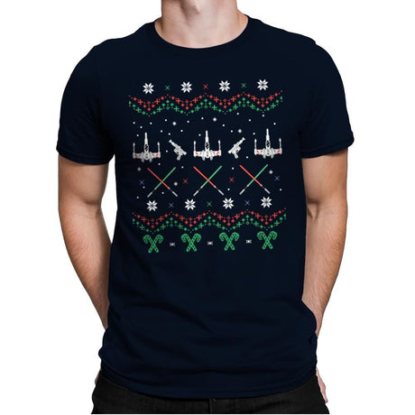 Rogue Christmas - Ugly Holiday - Mens Premium T-Shirts RIPT Apparel Small / Midnight Navy