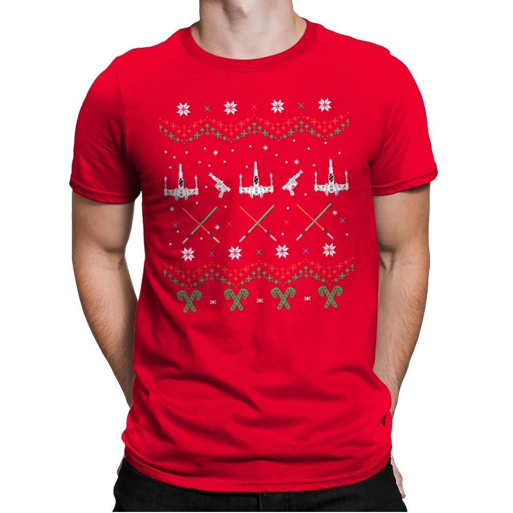 Rogue Christmas - Ugly Holiday - Mens Premium T-Shirts RIPT Apparel Small / Red