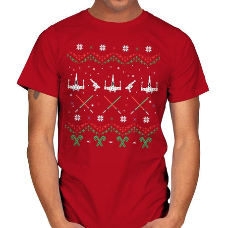 Rogue Christmas - Ugly Holiday - Mens T-Shirts RIPT Apparel Small / Red