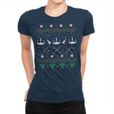Rogue Christmas - Ugly Holiday - Womens Premium T-Shirts RIPT Apparel Small / Midnight Navy