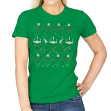 Rogue Christmas - Ugly Holiday - Womens T-Shirts RIPT Apparel Small / Irish Green