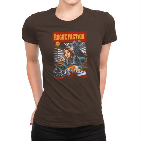 Rogue Faction Exclusive - Womens Premium T-Shirts RIPT Apparel Small / Dark Chocolate