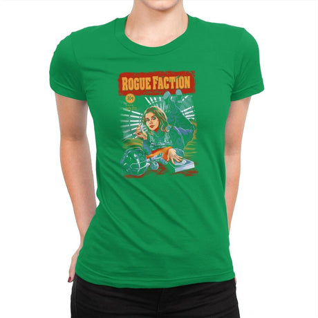 Rogue Faction Exclusive - Womens Premium T-Shirts RIPT Apparel Small / Kelly Green