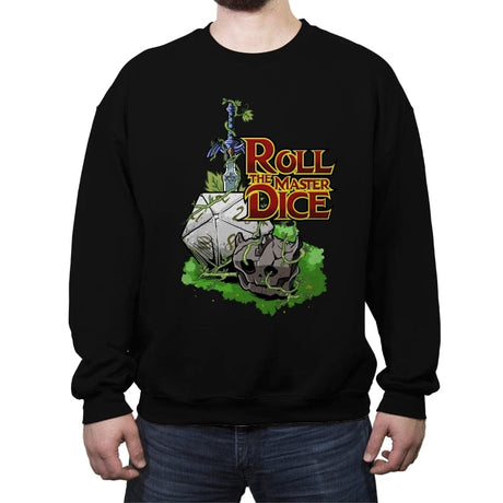 Roll The Master Dice - Crew Neck Sweatshirt Crew Neck Sweatshirt RIPT Apparel Small / Black