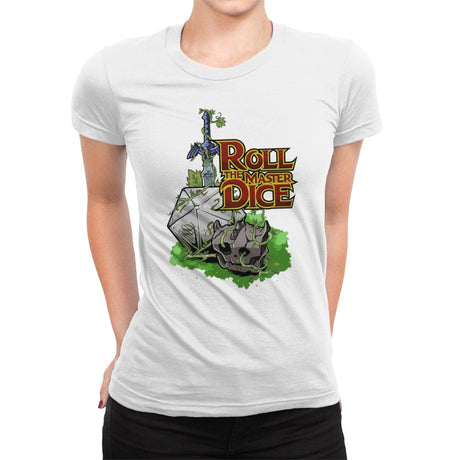 Roll The Master Dice - Womens Premium T-Shirts RIPT Apparel Small / White