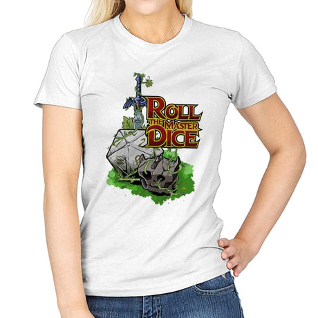 Roll The Master Dice - Womens T-Shirts RIPT Apparel Small / White
