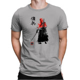 Ronin Mercenary Exclusive - Sumi Ink Wars - Mens Premium T-Shirts RIPT Apparel Small / Light Grey