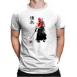 Ronin Mercenary Exclusive - Sumi Ink Wars - Mens Premium T-Shirts RIPT Apparel Small / White