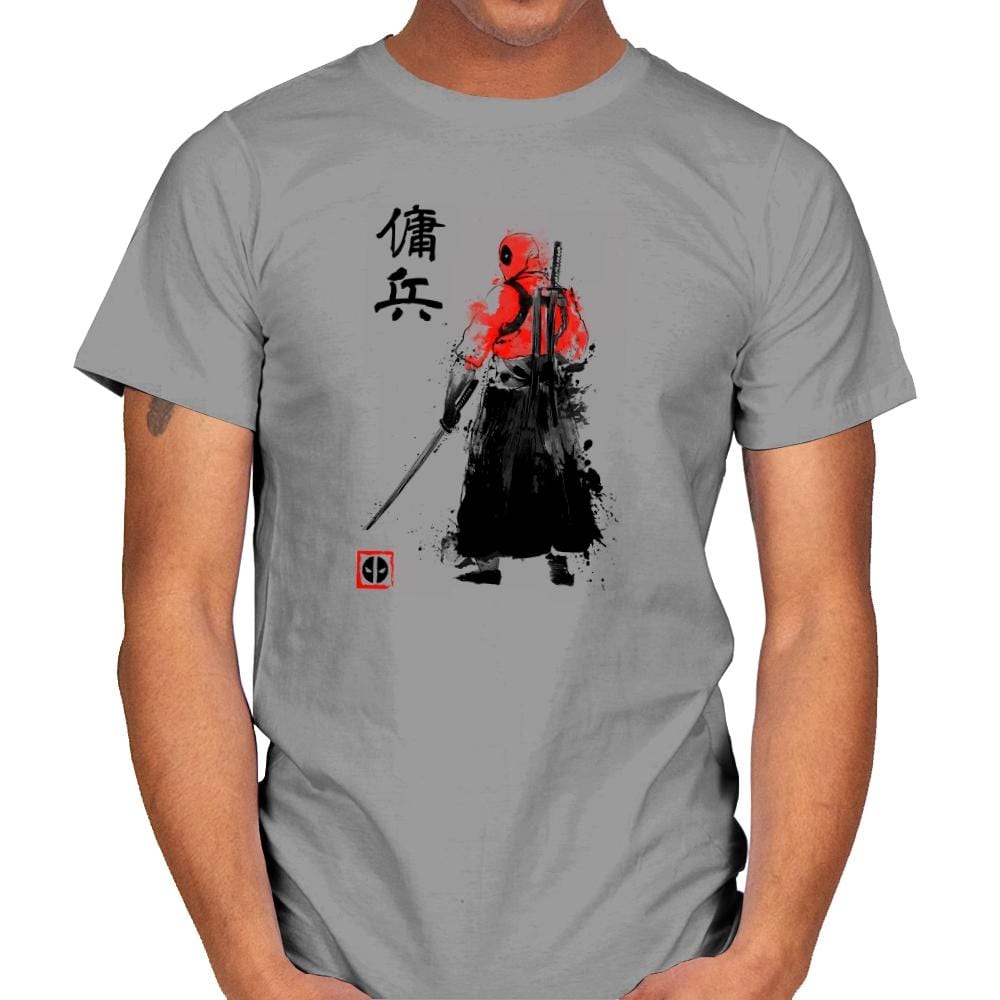 Ronin Mercenary Exclusive - Sumi Ink Wars - Mens T-Shirts RIPT Apparel Small / Sport Grey