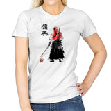 Ronin Mercenary Exclusive - Sumi Ink Wars - Womens T-Shirts RIPT Apparel Small / White