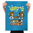 Roof Fighter - Prints Posters RIPT Apparel 18x24 / Sapphire