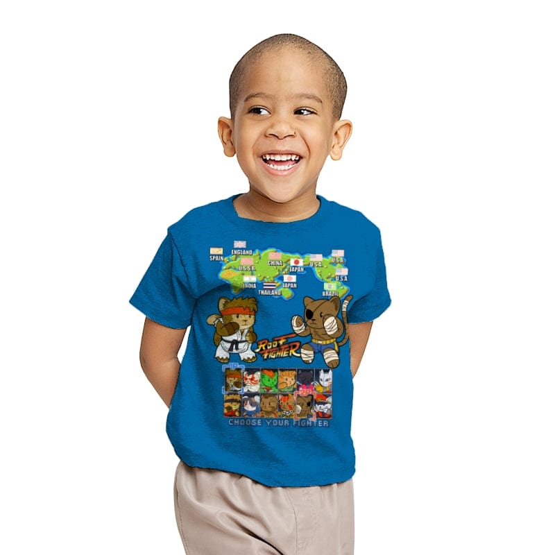 Roof Fighter - Youth T-Shirts RIPT Apparel X-small / Sapphire