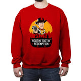 Rootin’ Tootin’ Redemption - Crew Neck Sweatshirt Crew Neck Sweatshirt RIPT Apparel Small / Red