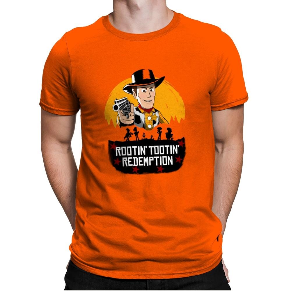 Rootin’ Tootin’ Redemption - Mens Premium T-Shirts RIPT Apparel Small / Classic Orange