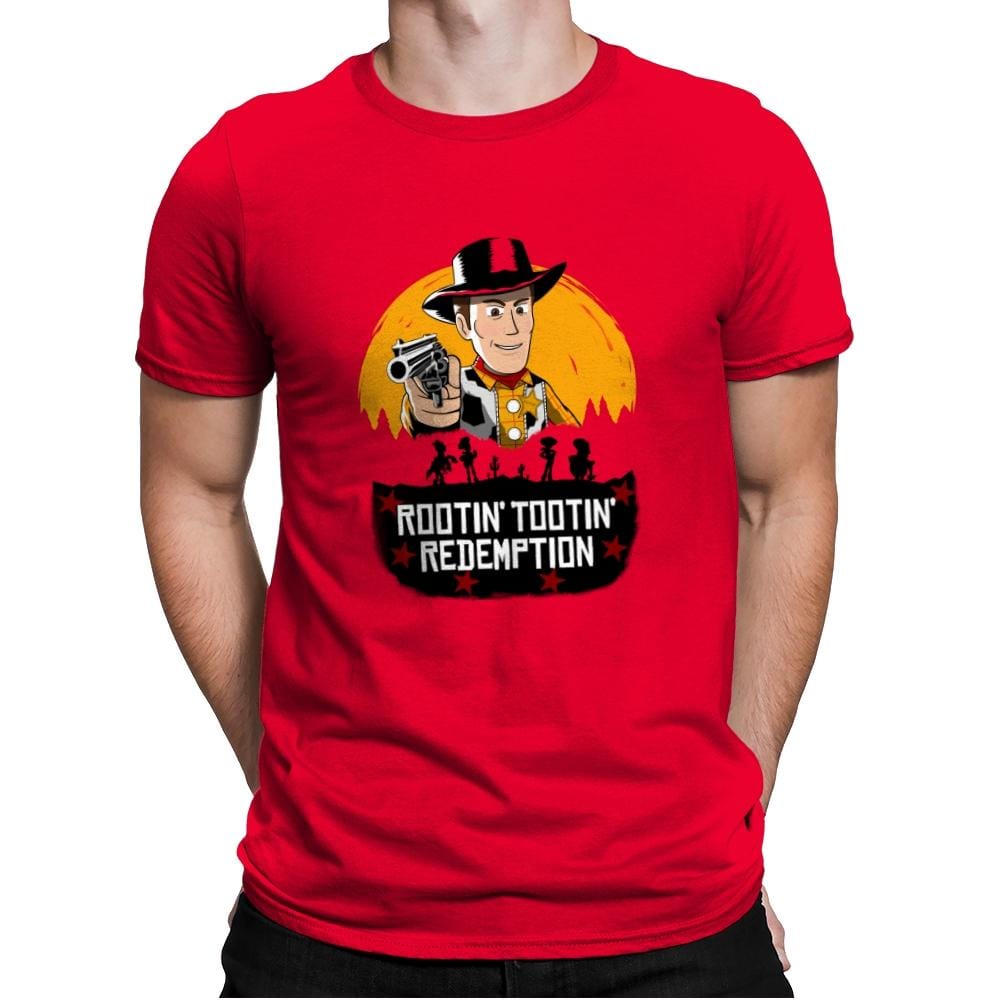 Rootin’ Tootin’ Redemption - Mens Premium T-Shirts RIPT Apparel Small / Red
