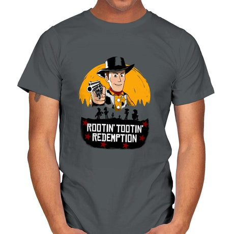 Rootin’ Tootin’ Redemption - Mens T-Shirts RIPT Apparel Small / Charcoal