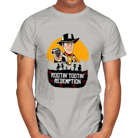 Rootin’ Tootin’ Redemption - Mens T-Shirts RIPT Apparel Small / Ice Grey
