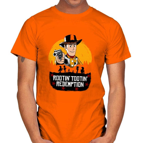Rootin’ Tootin’ Redemption - Mens T-Shirts RIPT Apparel Small / Orange