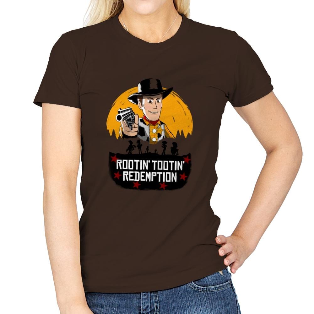 Rootin’ Tootin’ Redemption - Womens T-Shirts RIPT Apparel Small / Dark Chocolate