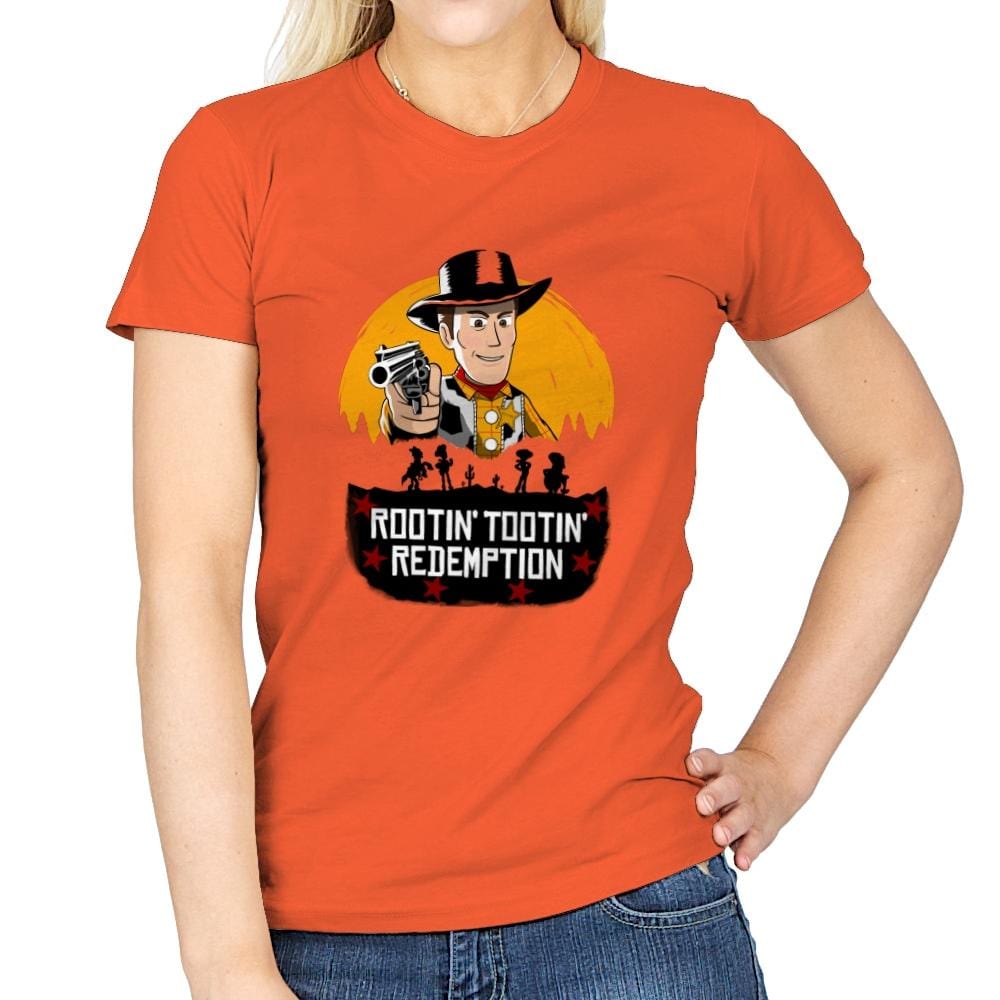 Rootin’ Tootin’ Redemption - Womens T-Shirts RIPT Apparel Small / Orange