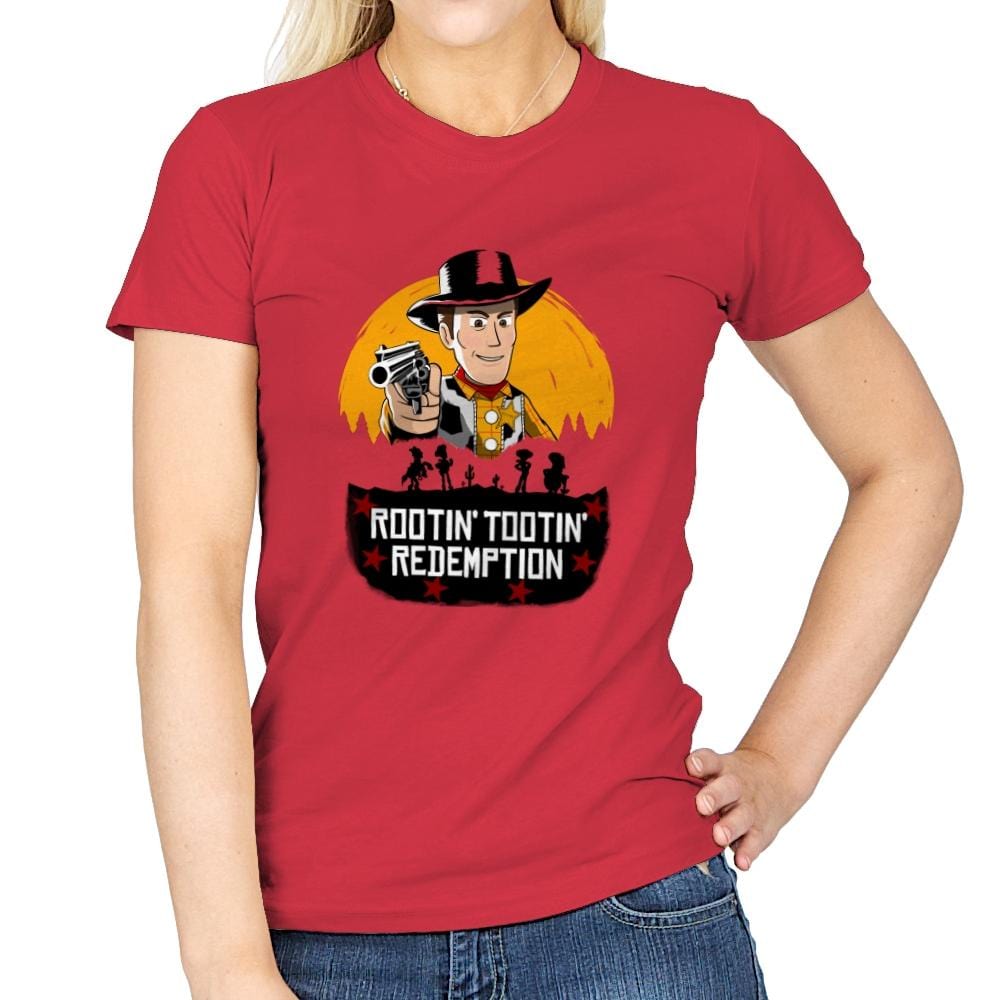 Rootin’ Tootin’ Redemption - Womens T-Shirts RIPT Apparel Small / Red