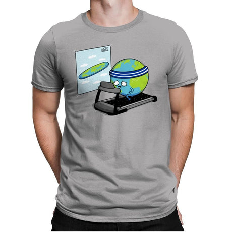 Round Earth! - Raffitees - Mens Premium T-Shirts RIPT Apparel Small / Light Grey
