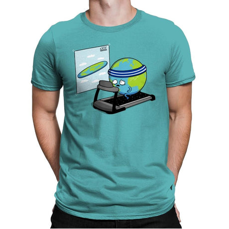 Round Earth! - Raffitees - Mens Premium T-Shirts RIPT Apparel Small / Tahiti Blue