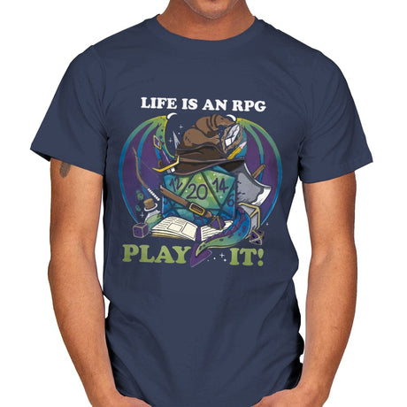 Rpg Life - Mens T-Shirts RIPT Apparel Small / Navy