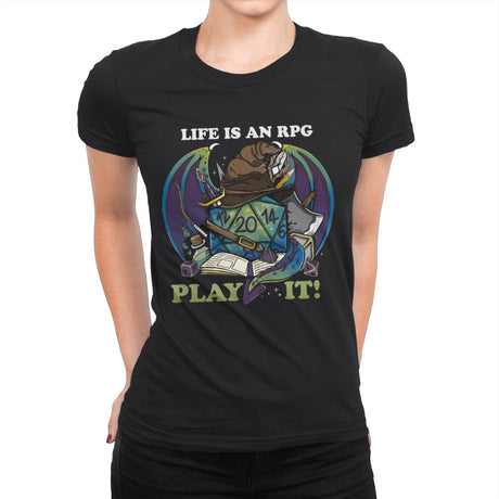 Rpg Life - Womens Premium T-Shirts RIPT Apparel Small / Black
