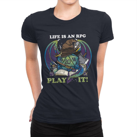 Rpg Life - Womens Premium T-Shirts RIPT Apparel Small / Midnight Navy