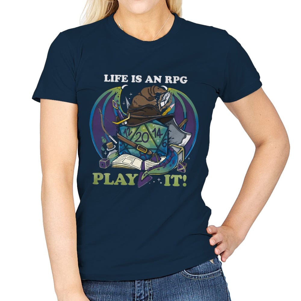 Rpg Life - Womens T-Shirts RIPT Apparel Small / Navy