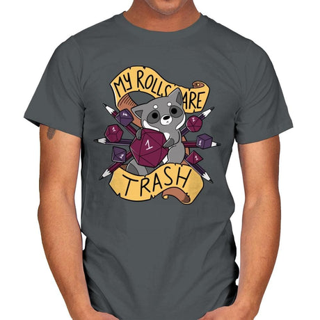 RPG Raccoon - Mens T-Shirts RIPT Apparel Small / Charcoal