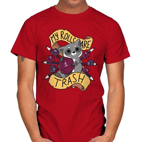 RPG Raccoon - Mens T-Shirts RIPT Apparel Small / Red