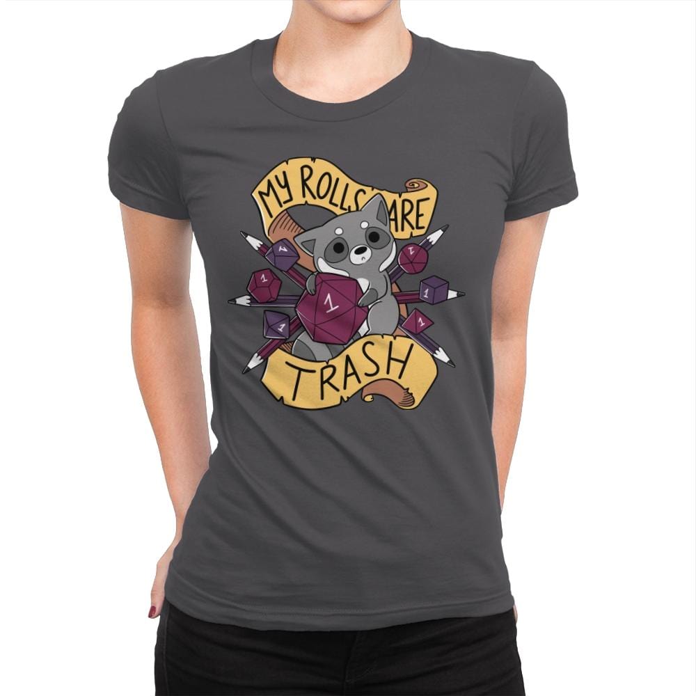 RPG Raccoon - Womens Premium T-Shirts RIPT Apparel Small / Heavy Metal