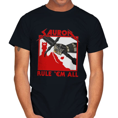 Rule 'Em All - Mens T-Shirts RIPT Apparel Small / Black