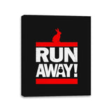 Run Away From The Rabbit - Canvas Wraps Canvas Wraps RIPT Apparel 11x14 / Black