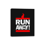 Run Away From The Rabbit - Canvas Wraps Canvas Wraps RIPT Apparel 8x10 / Black
