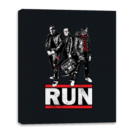 Run - Canvas Wraps Canvas Wraps RIPT Apparel 16x20 / Black