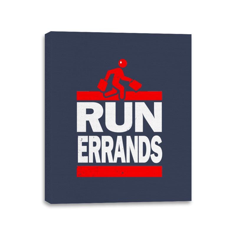 Run Errands - Canvas Wraps Canvas Wraps RIPT Apparel 11x14 / Navy