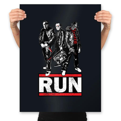 Run - Prints Posters RIPT Apparel 18x24 / Black