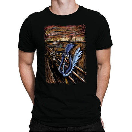 Runner Scream - Mens Premium T-Shirts RIPT Apparel Small / Black