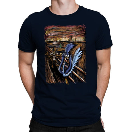 Runner Scream - Mens Premium T-Shirts RIPT Apparel Small / Midnight Navy