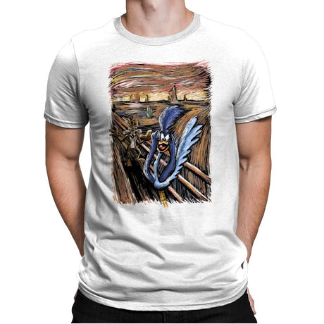 Runner Scream - Mens Premium T-Shirts RIPT Apparel Small / White