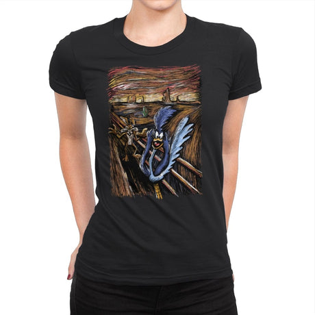 Runner Scream - Womens Premium T-Shirts RIPT Apparel Small / Black